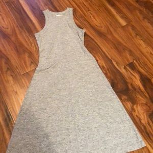 Lou & Grey Razor Back Cotton Heather Grey Dress